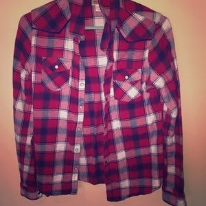 Plaid button down shirt
